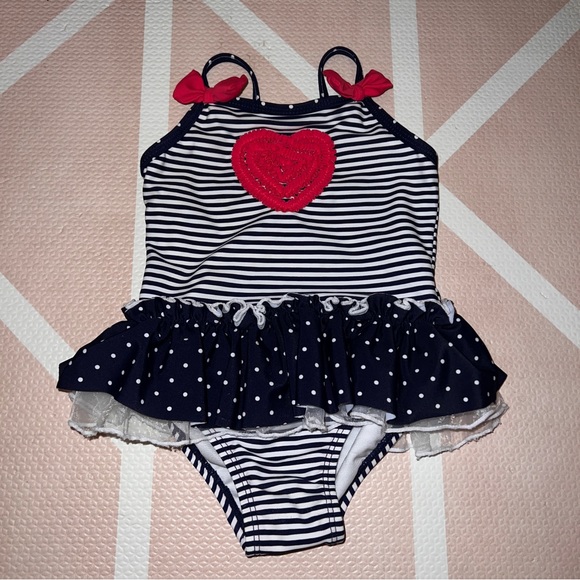 Little Me One Piece Bathing Suit - Picture 1 of 3